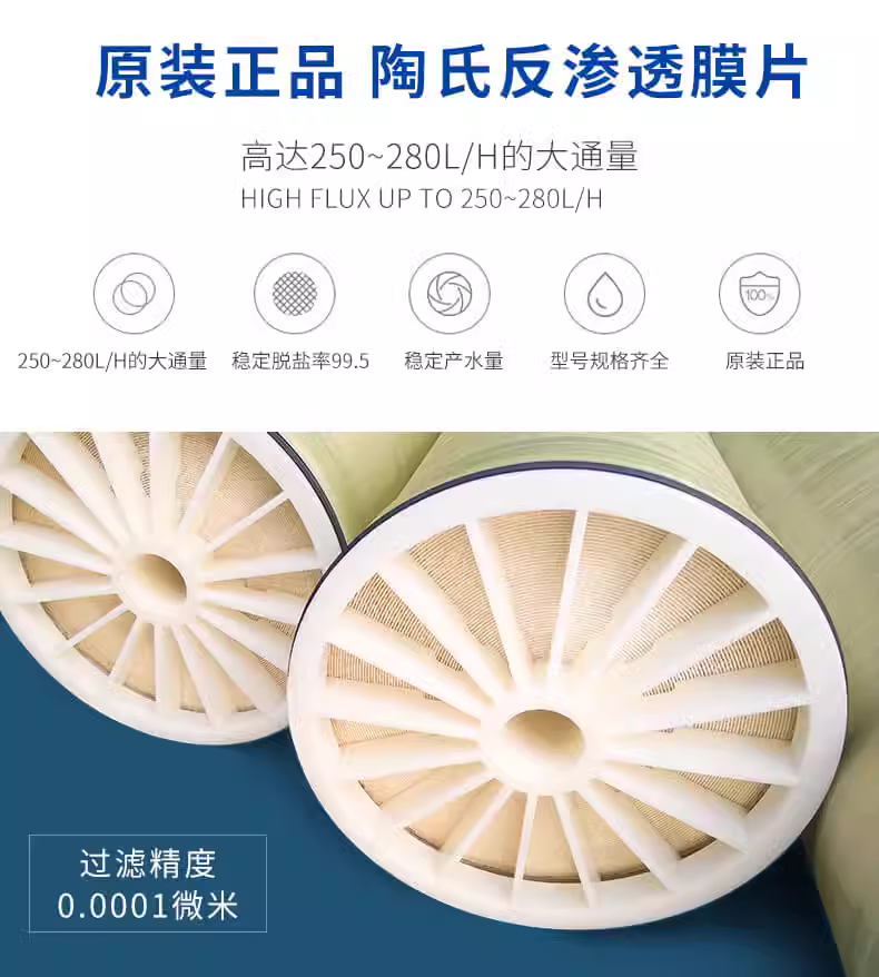 LCLEPRO-4040陶氏反渗透膜BW30PRO-400纯水机通用8040原装正品膜(图3)