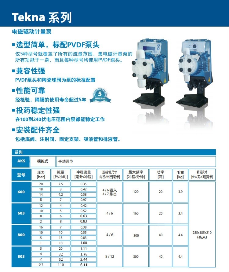 意大利SEKO赛高电磁隔膜计量泵耐腐蚀加药泵流量可调DMS/AKS/AMS/(图8)