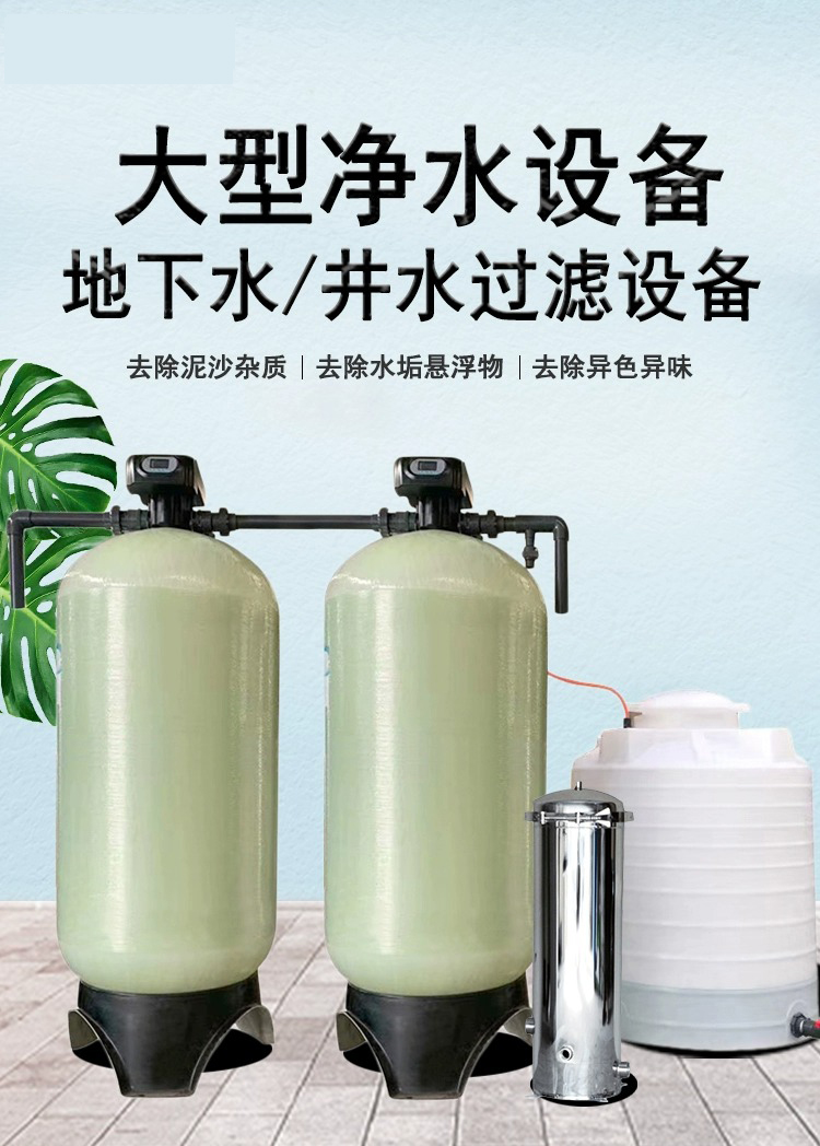 井水除铁锰过滤器铁锈异味净化器地下水铁锰超标发黄锰砂过滤设备(图1)