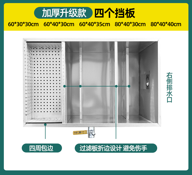油水分离器厨房餐饮过滤器商用水油污水沉淀饭店不锈钢地埋隔油池(图28)