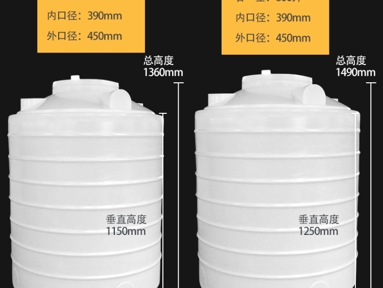 加厚牛筋塑料水塔储水罐家用特大号2/3/5/10吨pe储水桶工地蓄水箱(图23)
