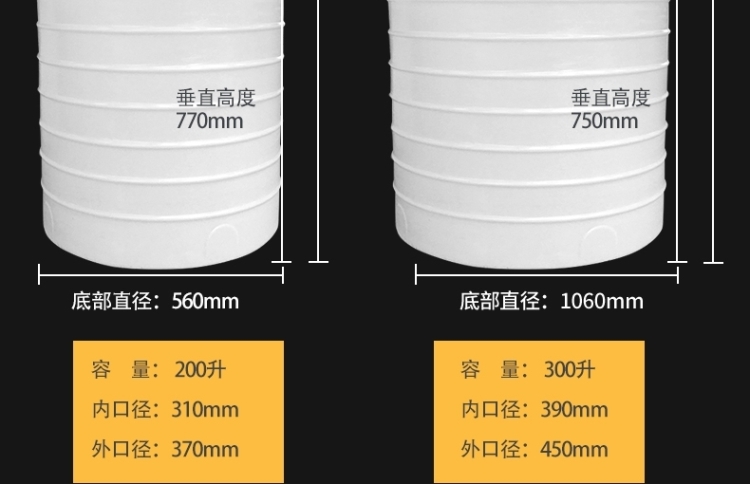 加厚牛筋塑料水塔储水罐家用特大号2/3/5/10吨pe储水桶工地蓄水箱(图21)